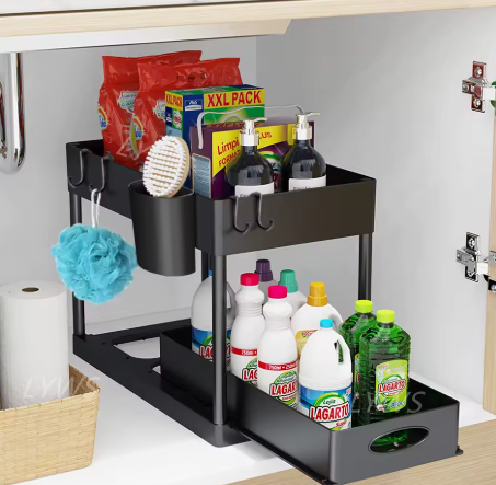 Under Sink Organizer – Multi-Purpose Kitchen & Bathroom Storage Rack