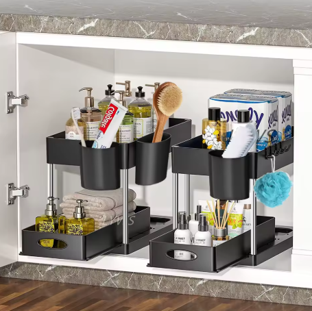 Under Sink Organizer – Multi-Purpose Kitchen & Bathroom Storage Rack