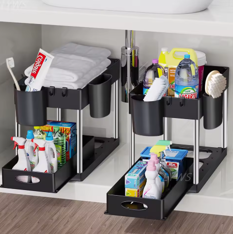 Under Sink Organizer – Multi-Purpose Kitchen & Bathroom Storage Rack